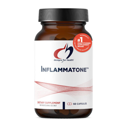 Designs for Health Inflammatone - Turmeric Supplements with Proteolytic Enzymes, Boswellia, Quercetin & Resveratrol (60 Capsules)