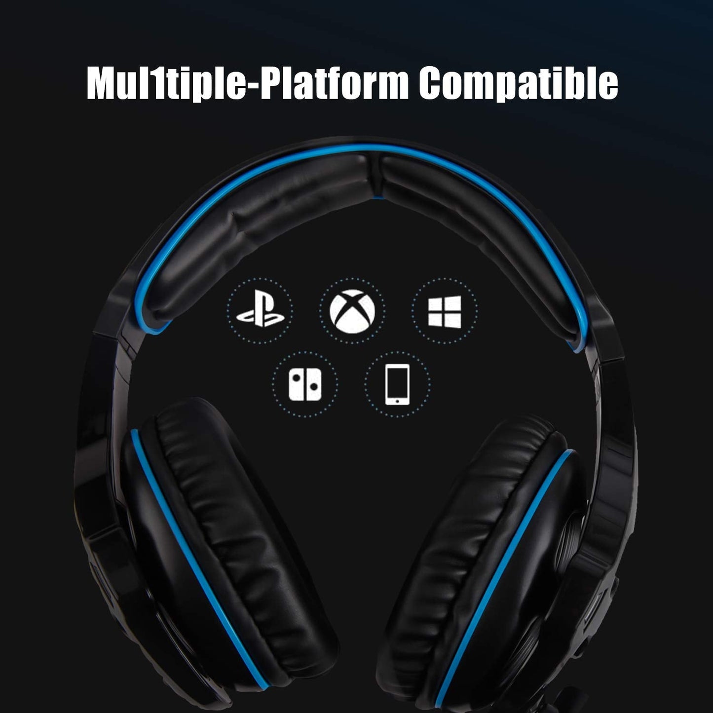 Gaming Headset for Xbox one PS4 (Black)