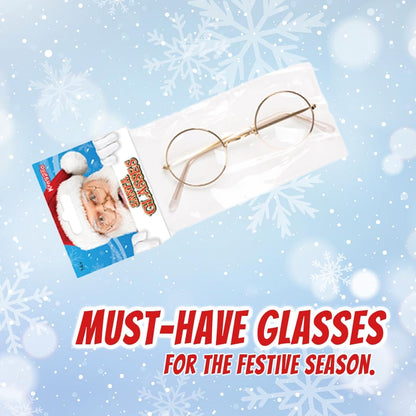 Kangaroo Gold Costume glasses - Round Fake Glasses For Men and Kids - Circular Glasses Spectacles - Metal Frame Plastic Lenses - Non Prescription - Nerd Halloween Cosplay Accessories and Apparel