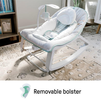 Ingenuity Keep Cozy 3-in-1 Grow with Me Vibrating Baby Bouncer, Seat & Infant to Toddler Rocker, Vibrations & -Toy Bar, 0-30 Months Up to 40 lbs (Weaver)