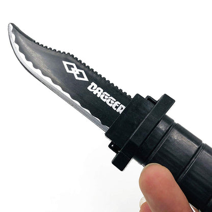 Cooplay 4PCS Retractable Fake Knife Toy Extension Hardcover Dagger Plastic Funny Trick Gadget Props Classic Gag Fun Prank Friend for Halloween Fools Day Party