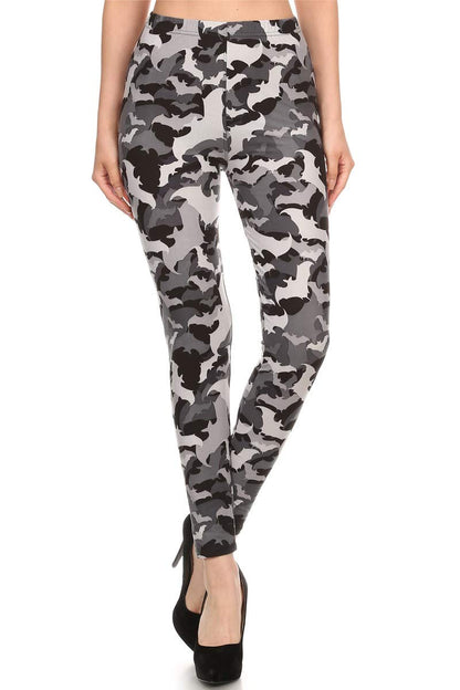Leggings Depot High Waisted Camouflage & Multiple Print Leggings for Women-Full Length-R504, Bats, One Size