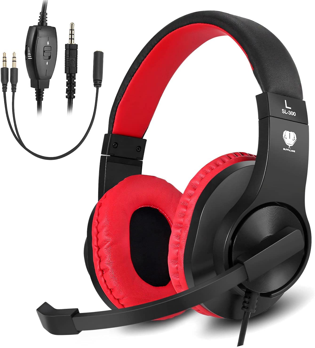 PS5/PS4/Xbox/PC Gaming Headset with Mic - Wired Kids Headphones for Gaming and School, Girls Headset with Microphone