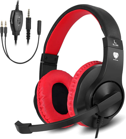 PS5/PS4/Xbox/PC Gaming Headset with Mic - Wired Kids Headphones for Gaming and School, Girls Headset with Microphone