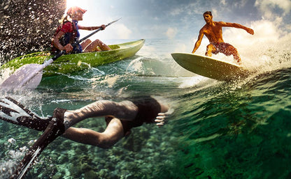 FUN TOES Neoprene Socks for Water Sports for Women & Men - 2 PAIRS of Snorkel Fin Socks for Scuba Diving, Snorkeling, Paddling, Boarding, Jetskiing & More 2.5MM (Black, M Men 7-8.5 Women 8.5-10)