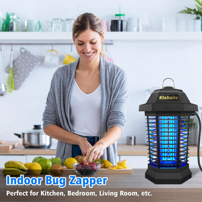 Klahaite Bug Zapper Outdoor, Mosquito Zapper, Fly Traps Fly Zapper,Mosquito Repellent Outdoor Patio and Backyard Covers 1/2 Acre, 4200V Powerful Grid, ABS Fireproof Plastic Outer