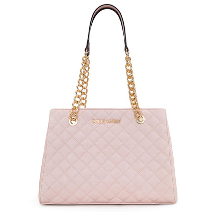 Montana West Tote Bag for Women Top Handle Shoulder Handbag Medium Satchel Purse with Chain Strap Hobo Christmas Gift MWC-040PK