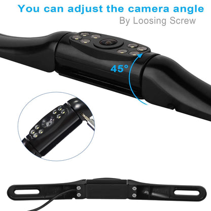 Kairiyard License Plate Backup Camera, Waterproof 170° View Rear View Reverse Camera Night Vision Back up Camera Systems for Cars Trucks Pickup SUVs Trailer