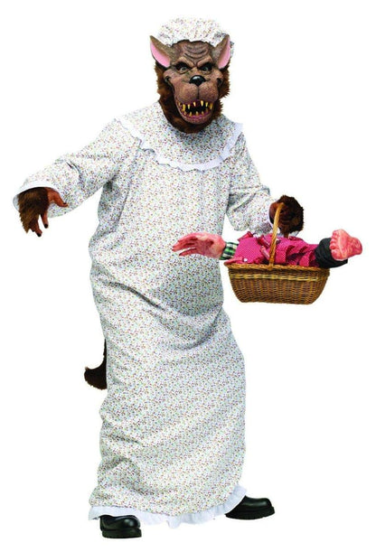 Fun World Men's Big Bad Granny Wolf Costumes, Standard
