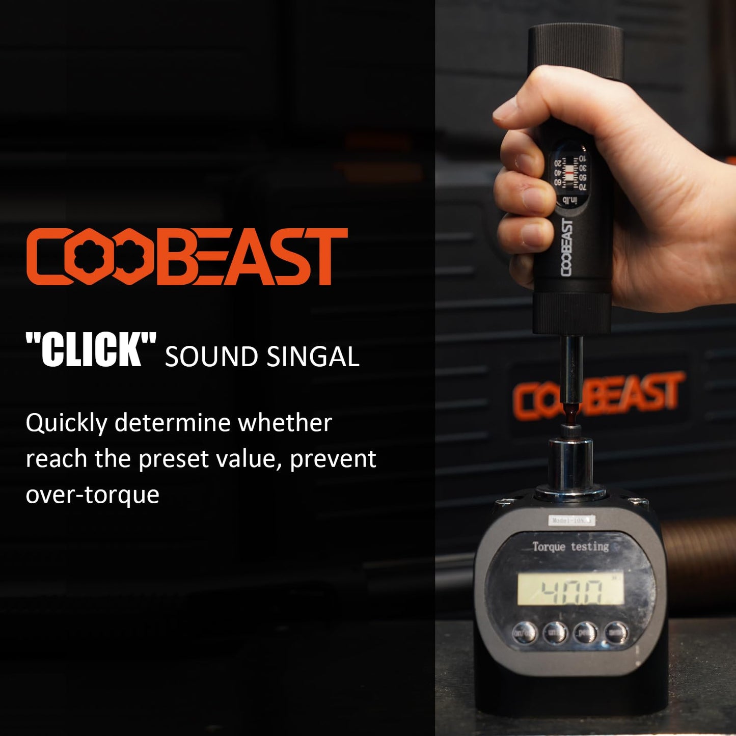 Coobeast 13Pcs Preset Torque Screwdriver with S2 Bits, 1/4” Drive Torque Wrench Screwdriver Set for Maintenance, Tools, Bike Repairing and Mounting, Inch Pound Torque Range 10-70 In-lb