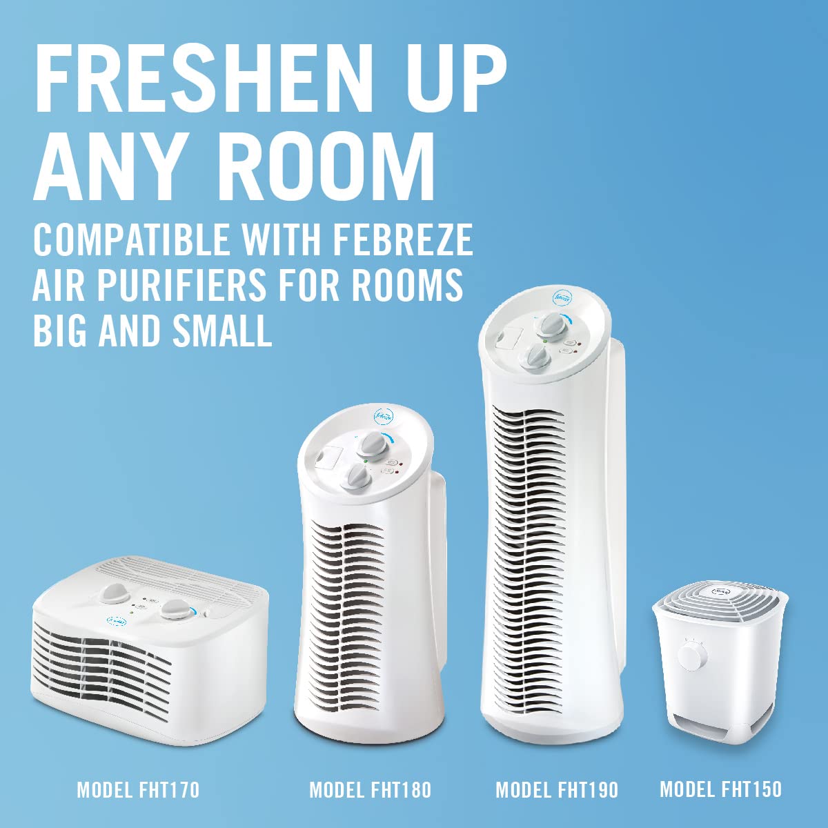 Febreze Linen & Sky Air Purifier Scent Refill Cartridge, 2-Pack, White, 2 Count