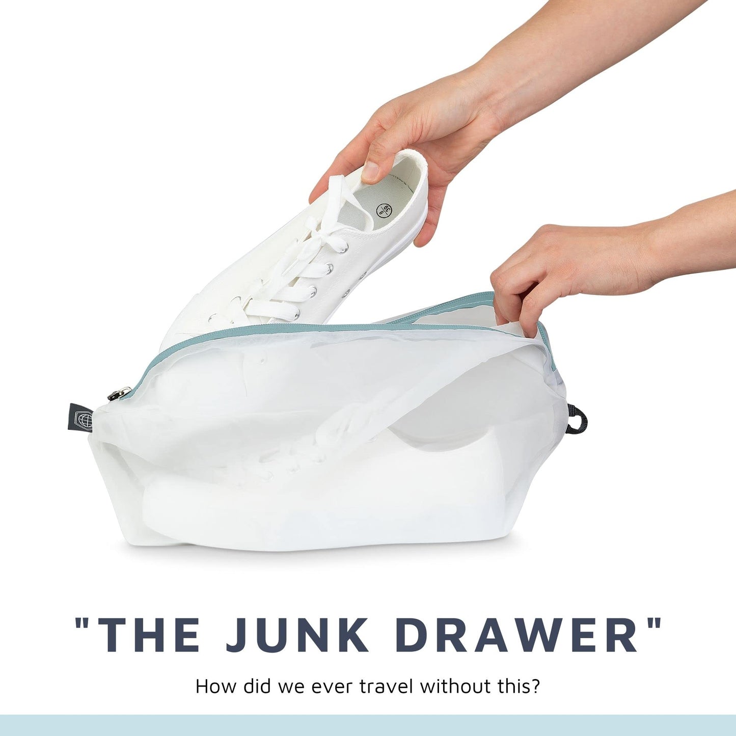 Large Packing Cube Set with See Through Mesh- Compression Packing Cubes Travel Organizers by TRIPPED Travel Gear (Dusty Teal)