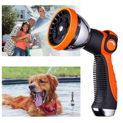Garden Hose Spray Nozzle,10 Hose Metal Duty Watering Patterns Thumb Control On Off Valve, High Pressure Nozzle Sprayer for Plants, Car Wash,Cleaning,Showering Pets