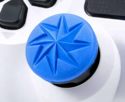 KontrolFreek FPS Freek Edge for PlayStation 4 (PS4) and PlayStation 5 (PS5) | Performance Thumbsticks | 1 High-Rise Convex, 1 Low-Rise Convex | Blue