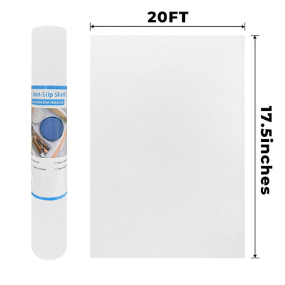 Kitchen Shelf Liner Drawer Liner Durable Stain-Proof Shelf Liners for Cabinets Refrigerator Liners Transparent 17.5 Inch x 20 FT