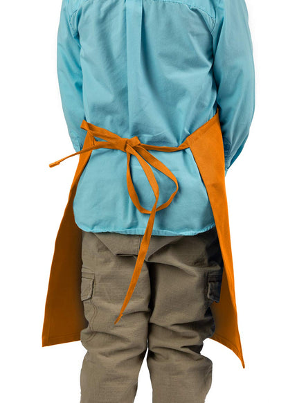 KNG Kids Cooking Apron for Girls and Boys Medium, Orange