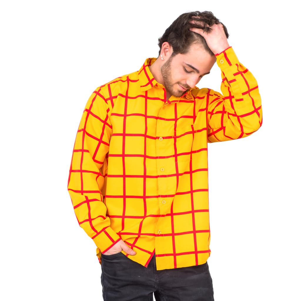 Costume Agent Sheriff Woody Cowboy Costume Shirt - Woody Costume - Adult Halloween Costume for Men & Women - Men's Sheriff Costume - Large-X-Large - Men's Costumes - Woody Costume Adult Man