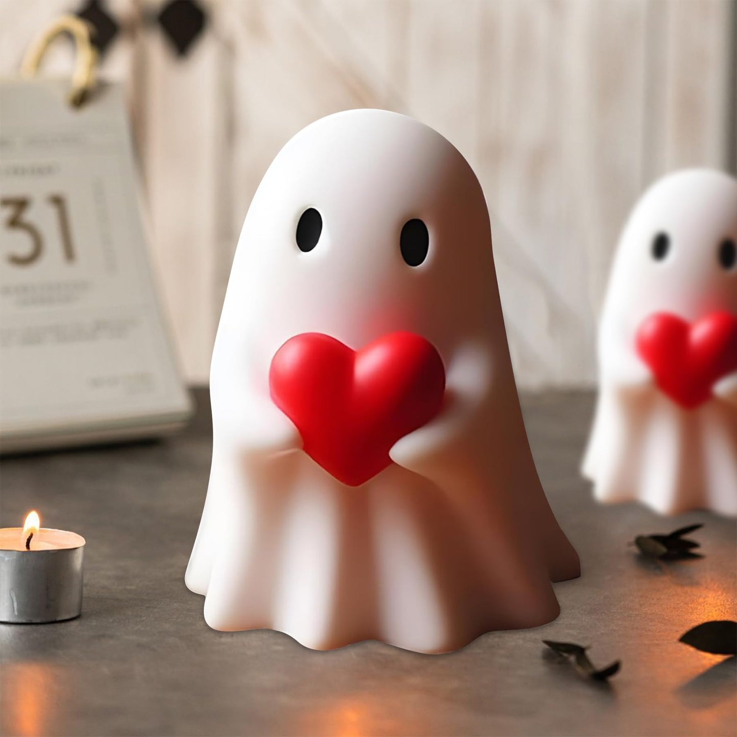 Ghost Figurine Ghost Decor, Funny Ghost Statue Ghost Figurine Ghost Statue Cute Decoration for Gift Props Tabletop Home Decor Best Gifts for Anniversary Weddings New Year