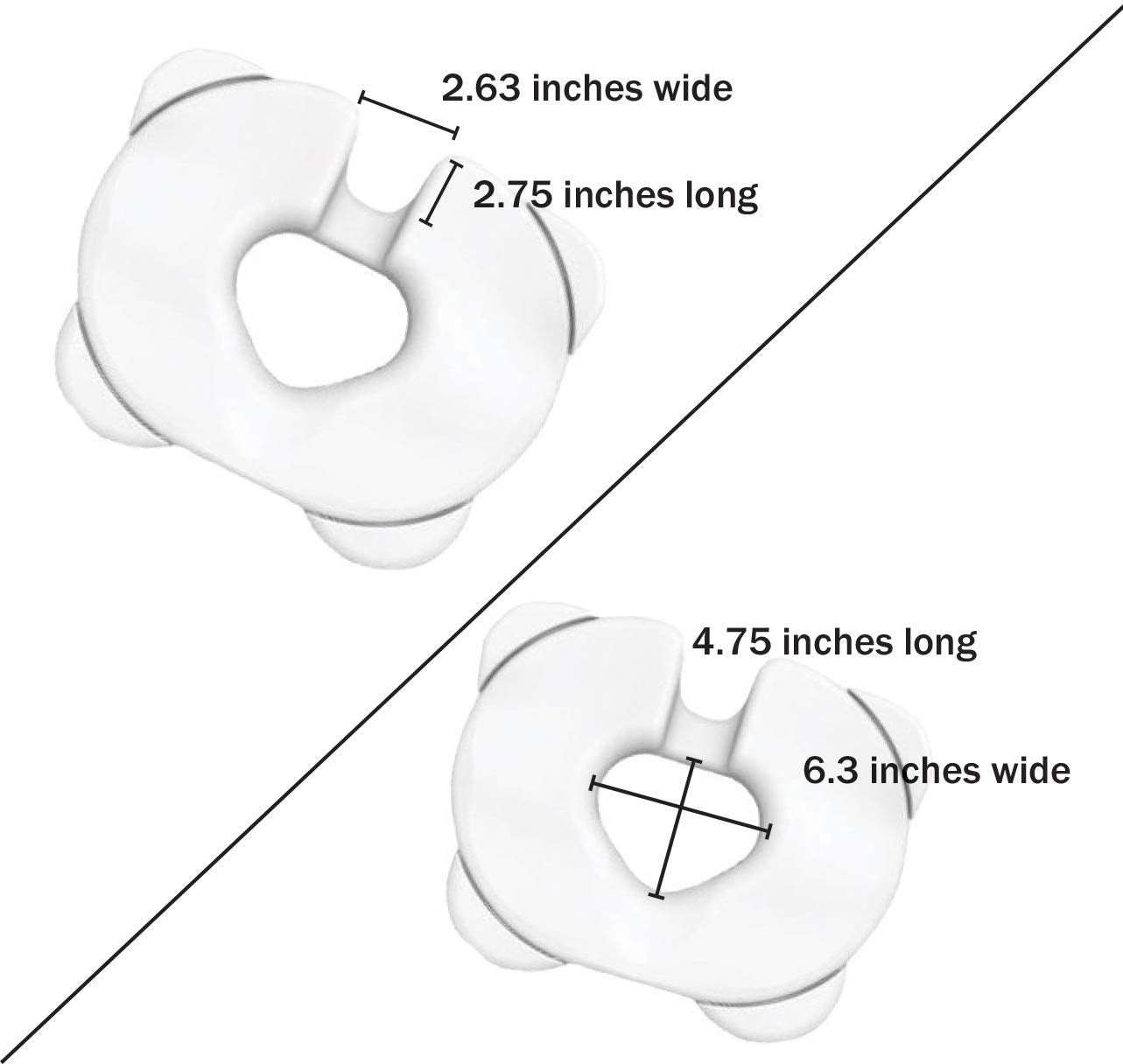 Kabooti Donut Seat Cushion, 3-in-1 Design with Center Cutout for Tailbone Pain, Sciatica and Hemorrhoids