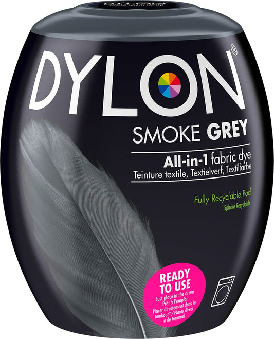 Dylon Washing Machine Fabric Dye Pod for Clothes & Soft Furnishings, Smoke Grey, 350 g (Pack of 1) (Packing May Vary)
