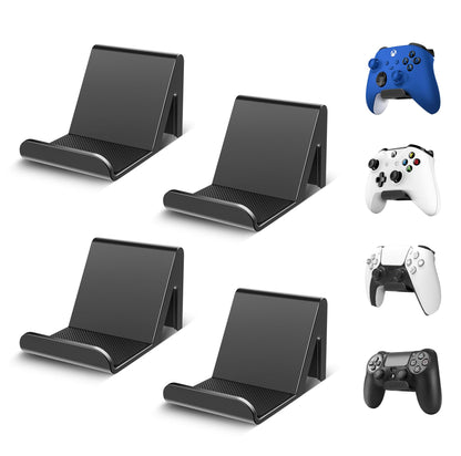 6amLifestyle 4 Pack Controller Holder Stand Built in Anti-Slip Pads for PS5 PS4 Xbox One Switch Pro Gamepad Controller Wall Mount Adhesive/Screws, Universal Controller Accessories Shark 14 Mini