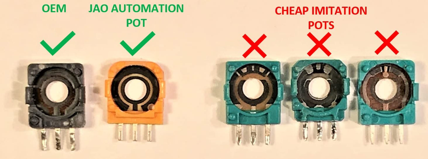 JAO Automation Premium Quality Joysticks Analog Sticks compatible with Xbox One, X, S, Elite, PS4, Switch Pro controllers w/ 10k pots (not for 360 or PS3) High Precision Accurate REV1.0