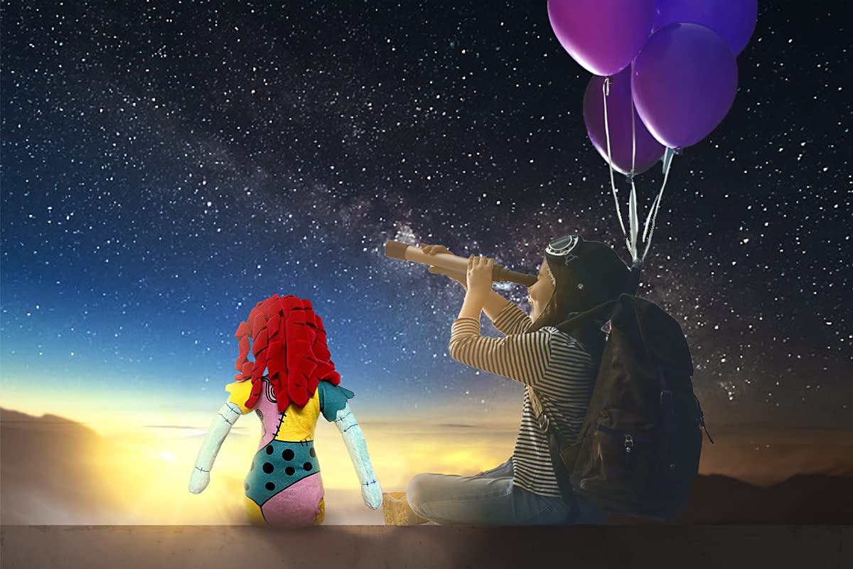 illuOKey Nightmare Moon Plush Doll, Premium Animated Stuffed Doll Inspired by Sally, Cute Baby Doll for Pumpkin King Plush Collectors, 20-inch