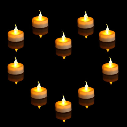 LED Remote Tea Lights with Timer,Electric Fake Candles,Flickring Amber Flameless Votive Lights,Tealight Candles for Wedding and Home Decoration,Pack of 12