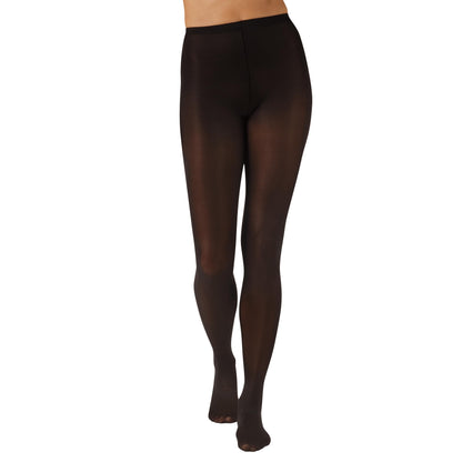 L'eggs Casual Women's Opaque Tights, Same to Waist, Sheer Toe, Black, Size Small (Pack of 1)