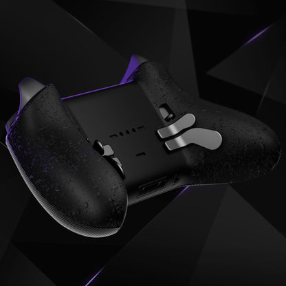 eXtremeRate Replacement Bottom Shell Case for Xbox Elite Series 2 Controller, Textured Black Non-Slip Back Housing Shell, 3D Splashing Cover for Xbox Elite Series 2 Core Wireless Controller Model 1797