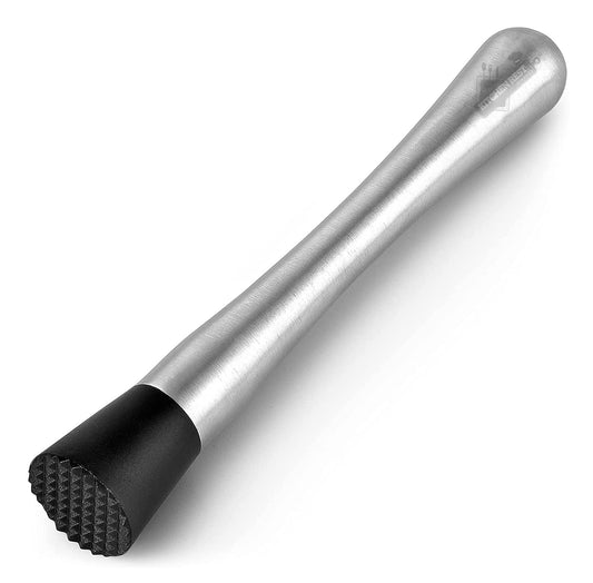 Kitchen Rest Muddler for Cocktails - 8inch Long 1pc 304 Stainless Steel Fruit Crusher - Bar Tools for Home for Making Mojito Mix and Other Fruit Drinks (8 Inch)