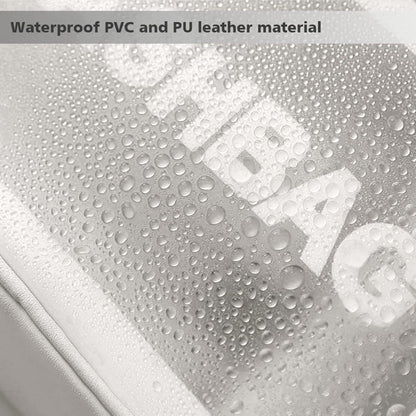 DAPOWER Travel Toiletry Bag for Women and Men, Matte Translucent Toiletry Bag with Handy Handle, Makeup Cosmetic Organizer Bag for Travel Toiletries Accessories (White-XL)