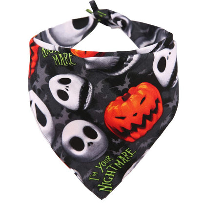 KZHAREEN Halloween Dog Bandana Reversible Triangle Bibs Scarf Accessories for Dogs Cats Pets Large