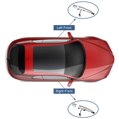 Exterior Door Handles Chrome (2PCS), Compatible with 2009-2018 Nissan Sentra Murano Maxima Leaf, with Sensor and Smart Keyless Entry System, Front Left & Right Side | Replace# 806469N00A, 12459871