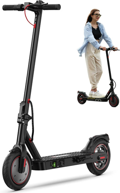 iScooter Electric Scooter, 12 Miles Long Range, 18 Mph Top Speed, Commuting Electric Scooter with Cuise Control, Double Braking Systems Escooter for Adults and Teens - i8