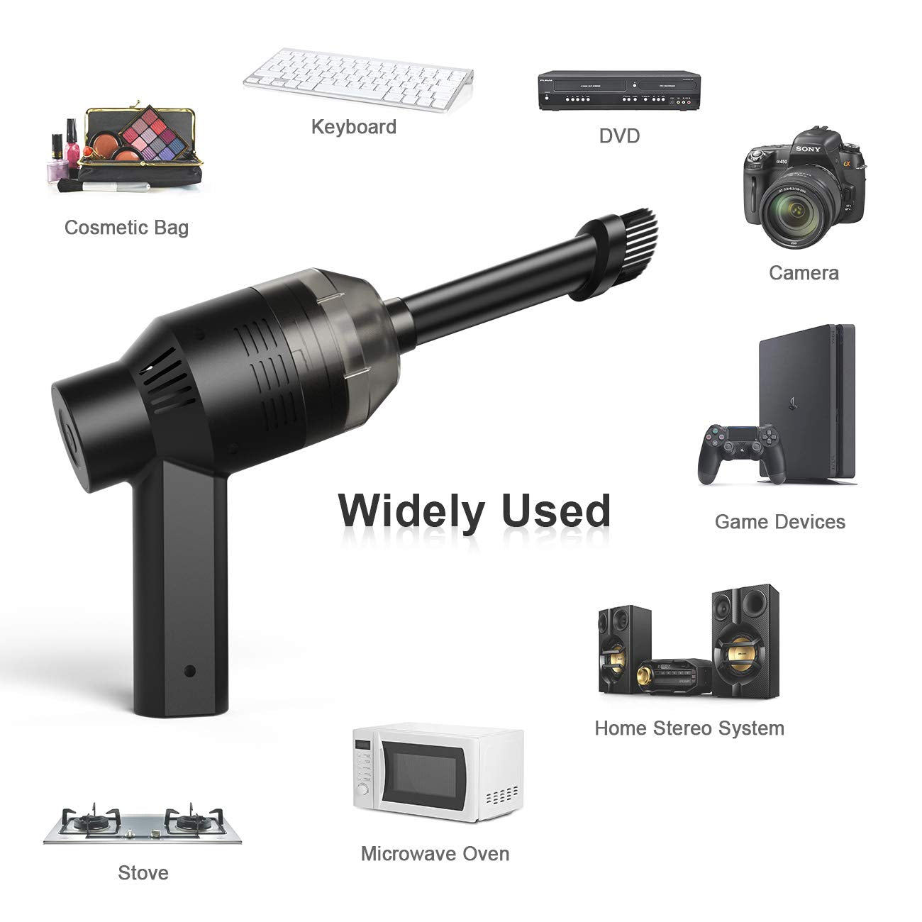 HONKYOB [Upgrade] Mini Vacuum Cordless Vacuum Keyboard Cleaner Mini Computer Vacuum Rechargeable Desk Vacuum for Cleaning Dust,Hair,Crumbs,Eraser Scrap,Laptop,Pet House，Sewing Machine