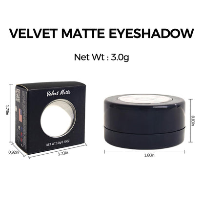 Erinde Black Matte Eyeshadow Palette, Single Black Smokey Pressed Powder Eye Shadow, Ultra-Blendable, Pigmented Color, Long Lasting, Halloween Goth Eye Makeup Palette, Cruelty-Free & Vegan