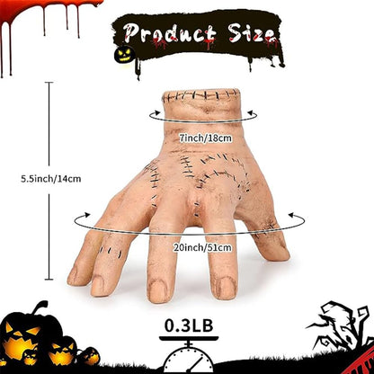 Thing Hand Wed Addams Family Fake Cosplay Hand Scary Props Decorations Gift for Fans, Accessories for Halloween Easter Gifts Beige