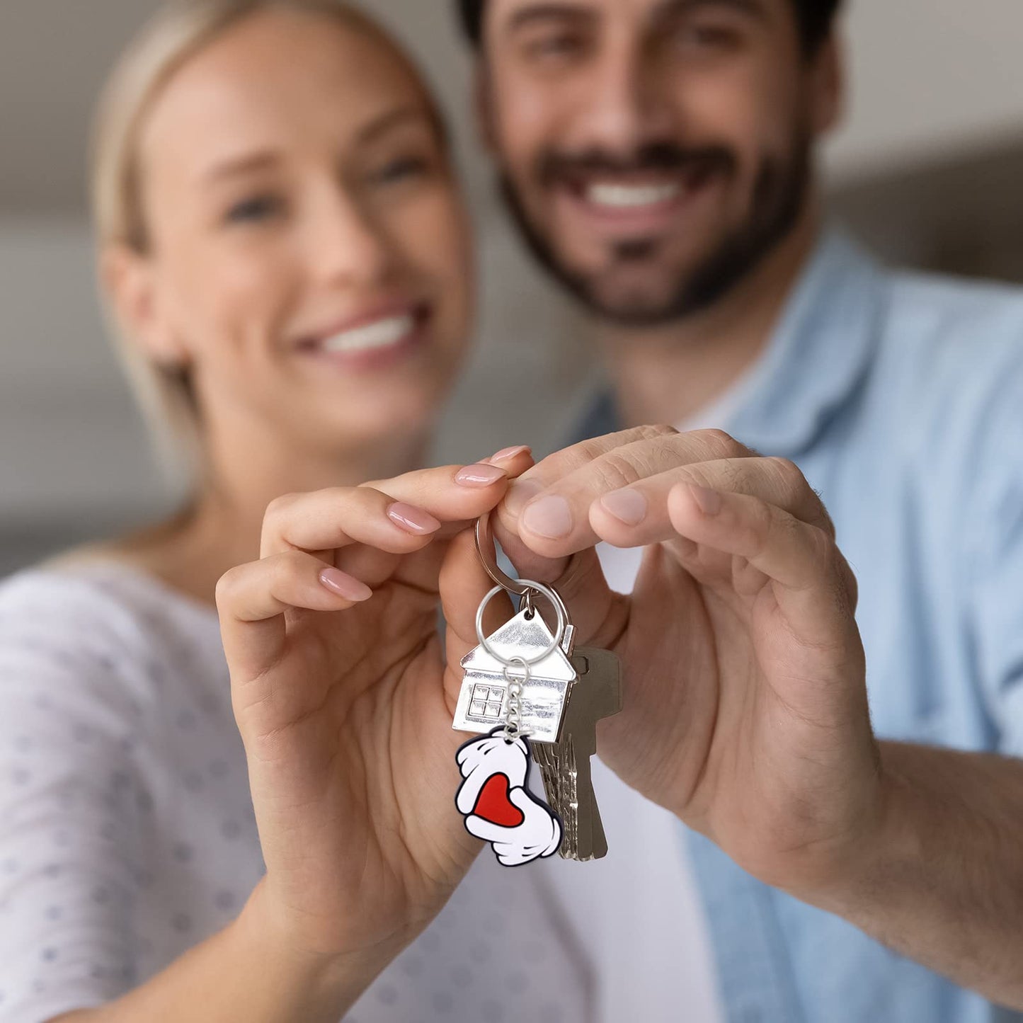 Lecinc 24 Pcs Mouse Keychain, Cute Mouse Silicone Keychain for Mouse Theme Party Favors Pendant, Mouse Birthday Party Supplies