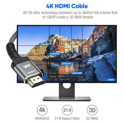 Highwings High-Speed 25 FT HDMI Cable, 18Gbps 2.0 Braided HDMI Cord, 4K HDR, HDR10, HDCP 2.2, ARC, Compatible with Roku TV/HDTV/PS5/Blu-ray