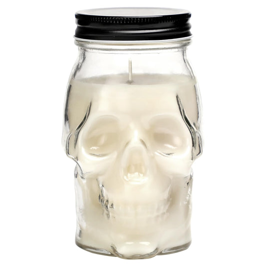 Gothic Skull Candle, Large Skull Candle Halloween Gothic Decorations for Home Table Bar Indoor Room,Scary Halloween Decorations Indoor White