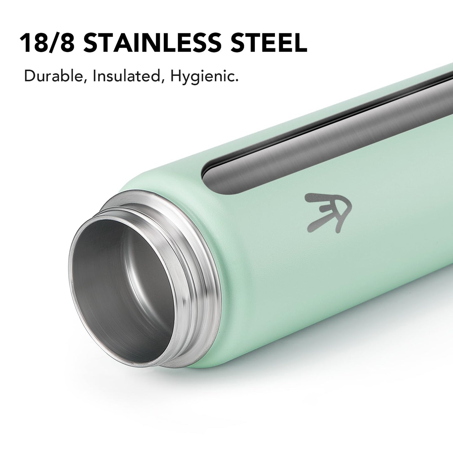 Enerbone 32 oz Insulated Water Bottle, Stainless Steel Bottle with Carrying Strap, Double-Wall Vacuum Insulation Design, Leakproof Sports Bottle with Straw, Keep Drinks Cold or Hot for Hours