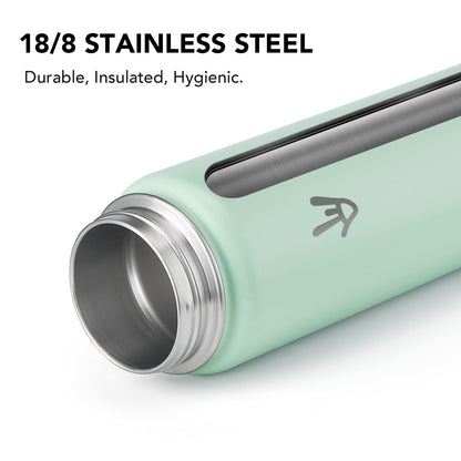 Enerbone 32 oz Insulated Water Bottle, Stainless Steel Bottle with Carrying Strap, Double-Wall Vacuum Insulation Design, Leakproof Sports Bottle with Straw, Keep Drinks Cold or Hot for Hours