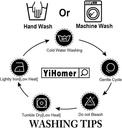 Pastoral Round Tablecloth - 60 Inch Dia. - Linen Fabric Table Cloth - Washable Table Cover with Dust-Proof Wrinkle Resistant for Restaurant, Picnic, Indoor and Outdoor Dining, Floral (Dark Blue)