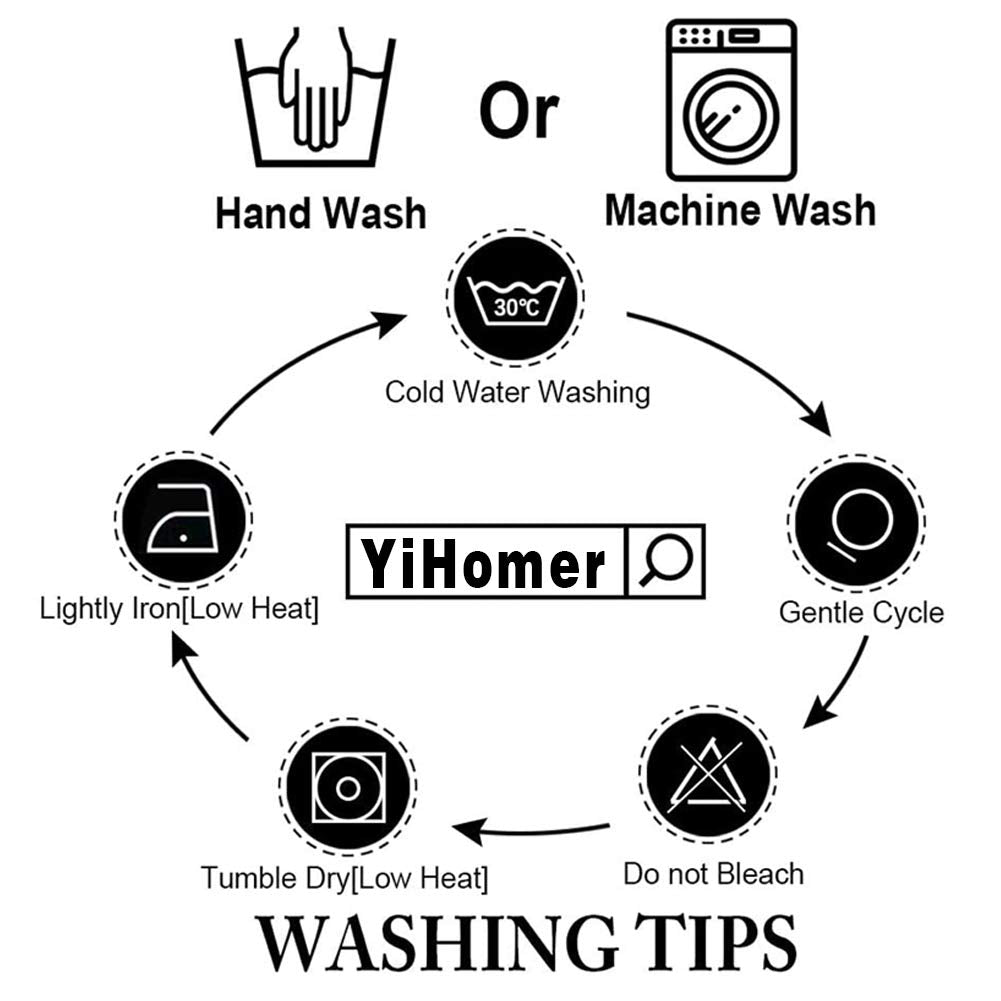 Pastoral Round Tablecloth - 60 Inch Dia. - Linen Fabric Table Cloth - Washable Table Cover with Dust-Proof Wrinkle Resistant for Restaurant, Picnic, Indoor and Outdoor Dining, Floral (Dark Blue)