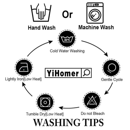 Pastoral Round Tablecloth - 60 Inch Dia. - Linen Fabric Table Cloth - Washable Table Cover with Dust-Proof Wrinkle Resistant for Restaurant, Picnic, Indoor and Outdoor Dining, Floral (Dark Blue)