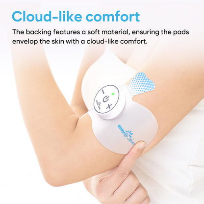 EASY@HOME Adhesive Electrode Pads: 4-Pack, 6.5" x 3", Reusable - Upgraded Conductive Area ETP015B