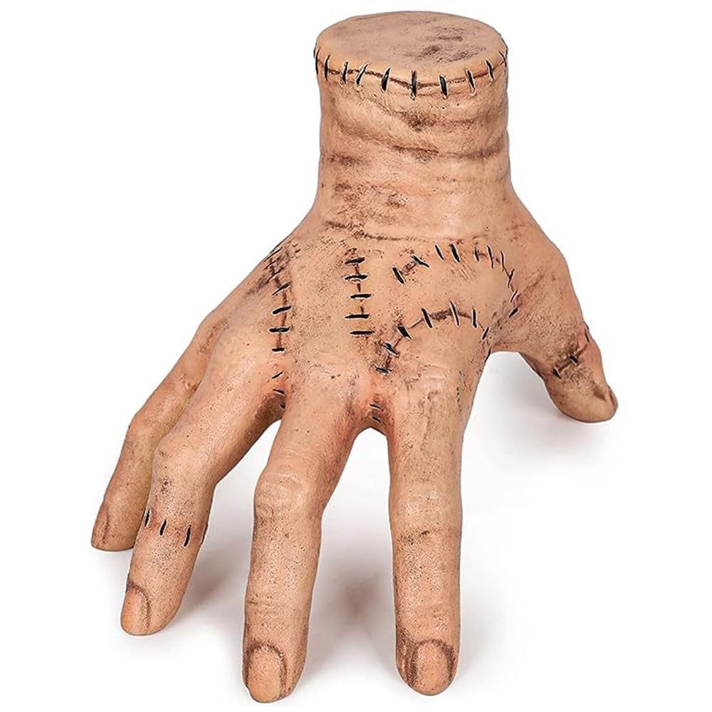 Thing Hand Wed Addams Family Fake Cosplay Hand Scary Props Decorations Gift for Fans, Accessories for Halloween Easter Gifts Beige