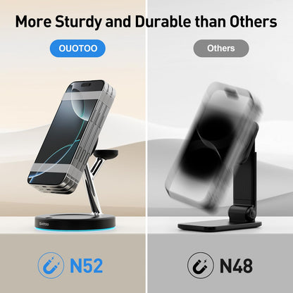 2025 3 in 1 Charging Station Compatible with Mag-Safe Charger Wireless Charger Stand for iPhone 16 15 14 13 12 Series Wireless Charging Station for AirPods Wireless Charging Stand for iWatch Series