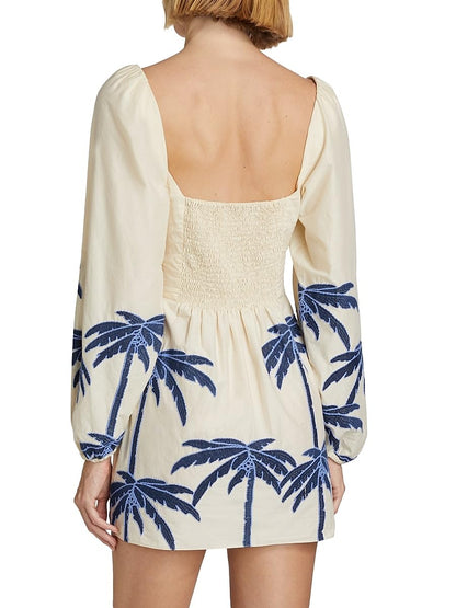 Johanna Ortiz, Power Of The Sea Minidress, 8, Ecru Blue